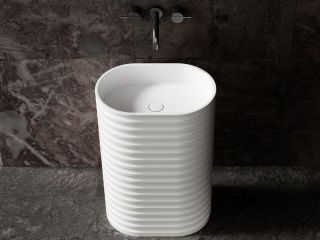 Напольная раковина ABBER Stein AS2550 58см белый матовый